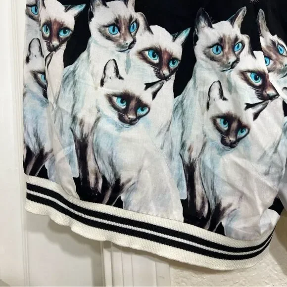 Undercover Jun Takahashi Cat Printed Rayon Shorts Black White New Size 2 - Picture 10 of 15